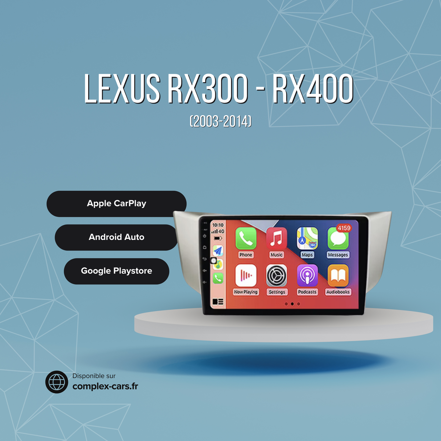 Lexus RX300 à RX400 (2003-2014) – Autoradio Android CarPlay