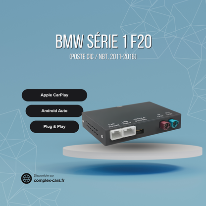 Boîtier CarPlay BMW Série 1 F20 (poste CIC / NBT, 2011-2016)
