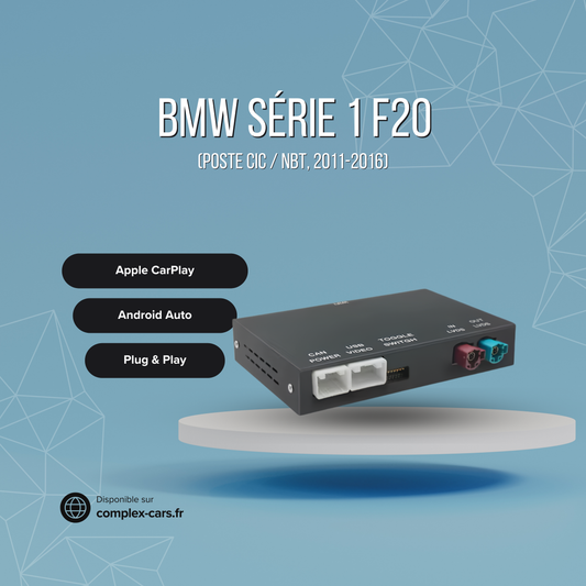 Boîtier CarPlay BMW Série 1 F20 (poste CIC / NBT, 2011-2016)