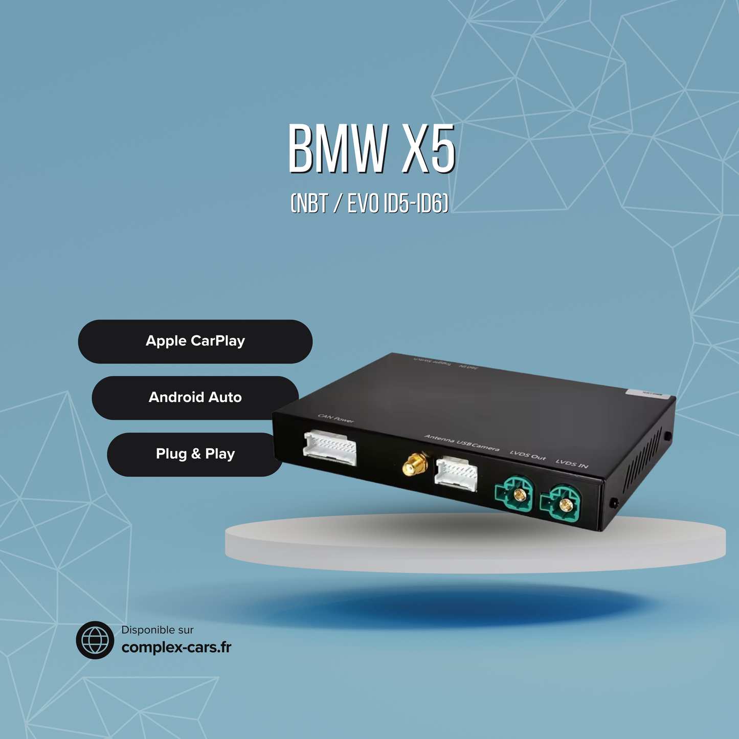 Boîtier CarPlay BMW X5 (NBT / EVO ID5-ID6)