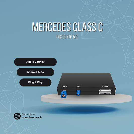 Boîtier CarPlay Mercedes Classe C (poste NTG 5.0)