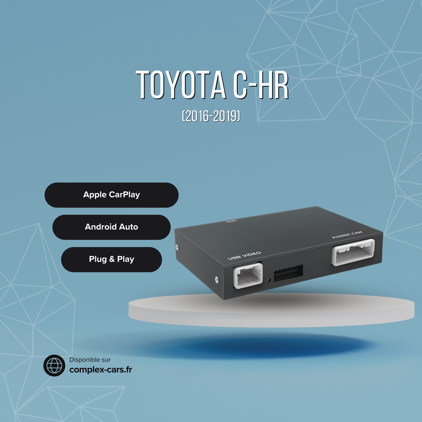 Boîtier CarPlay Toyota C-HR (2016-2019)