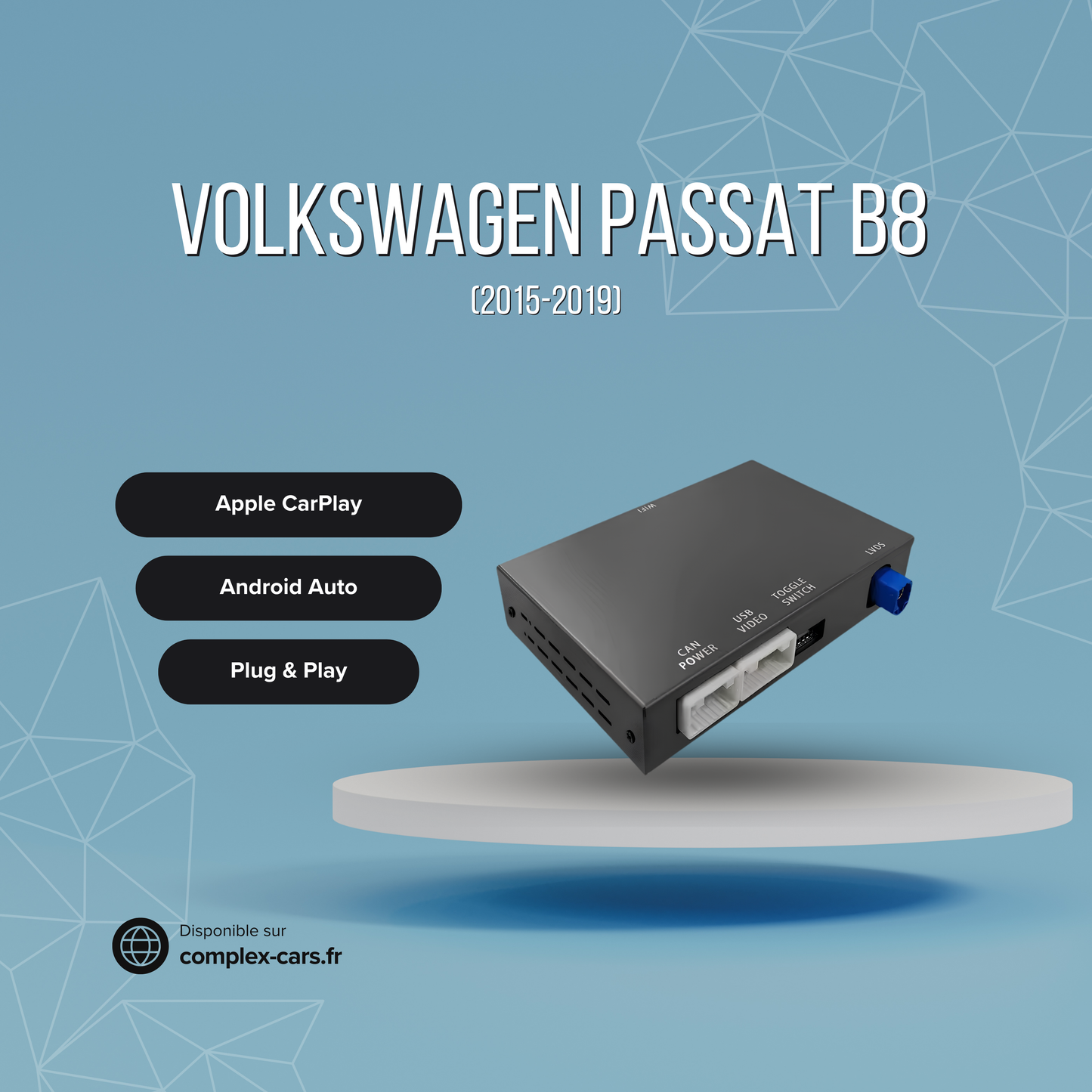 Boîtier CarPlay Volkswagen Passat B8 (2015-2019)