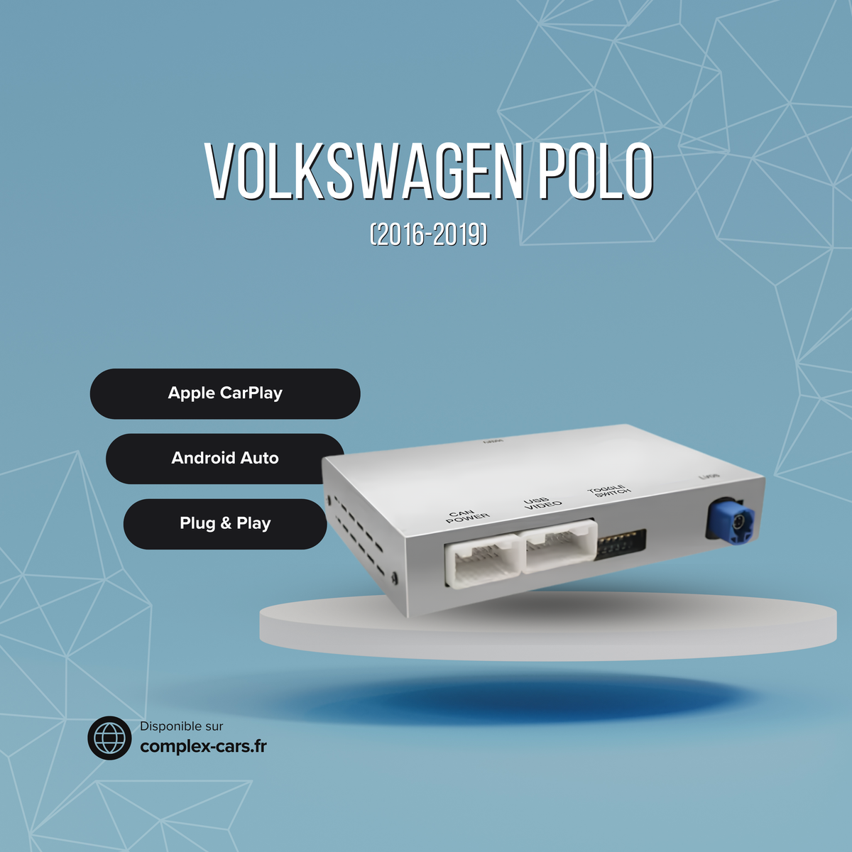 Boîtier CarPlay Volkswagen Polo (2016-2019)